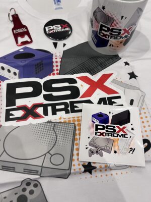 Zestaw PSX Extreme: koszulka (M), kubek, otwieracz, przypinka, naklejka